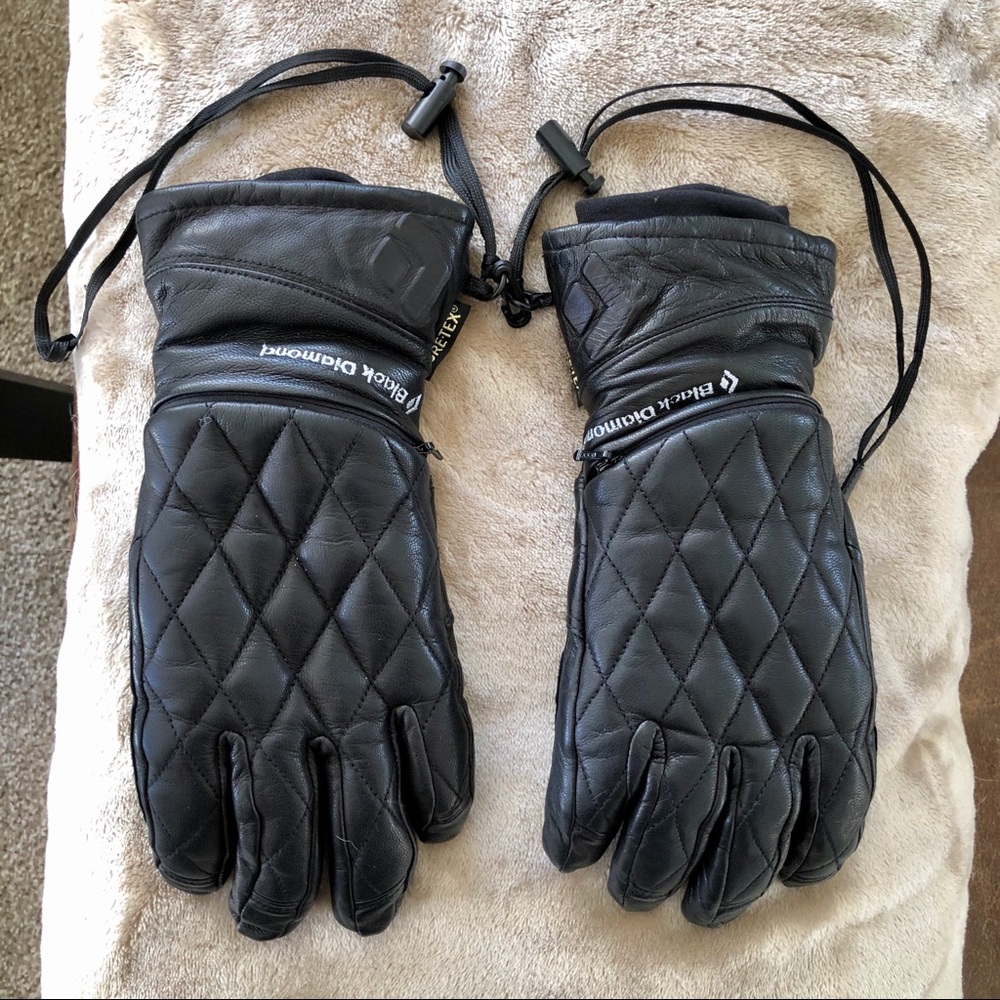 Black Diamond Goretex leather gloves